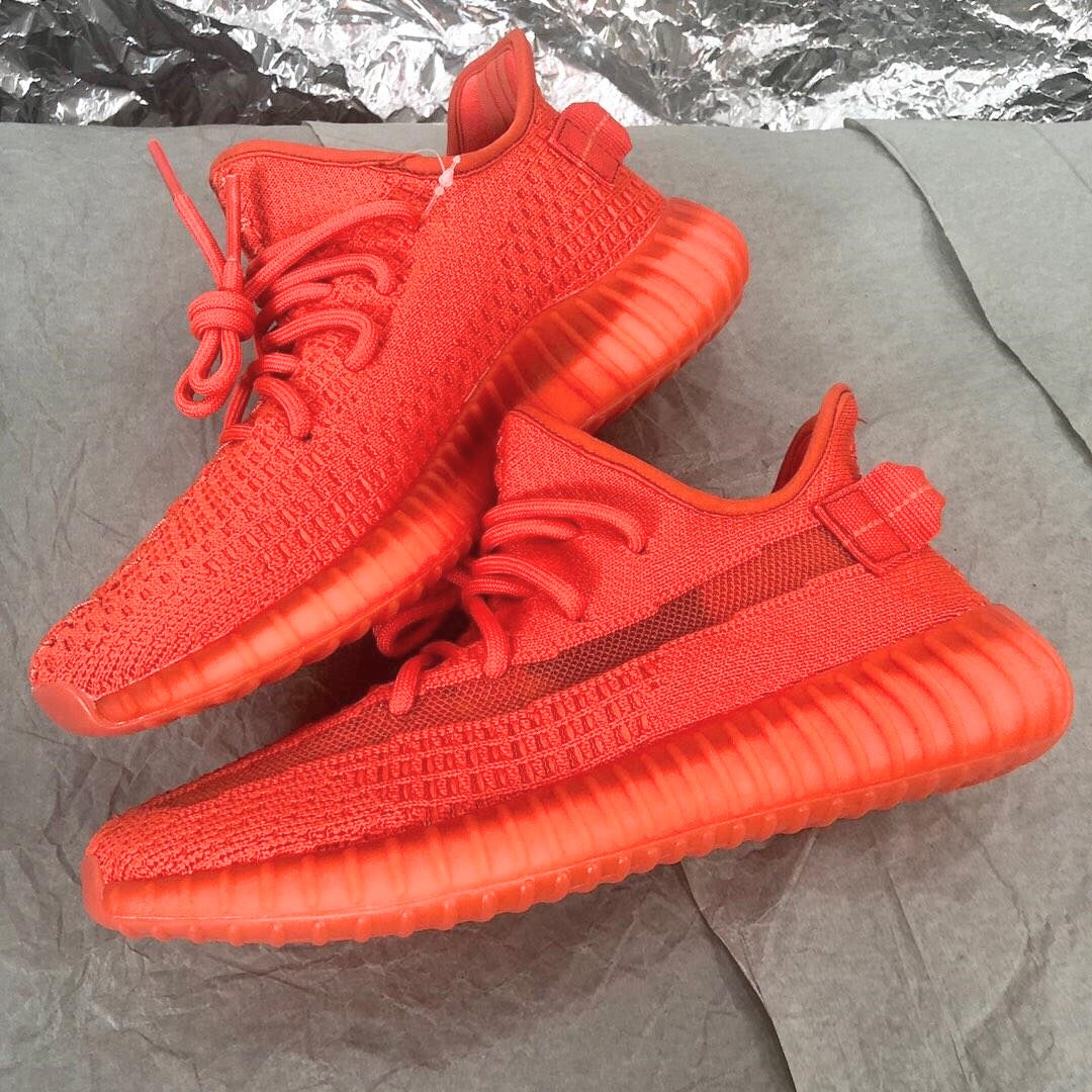 all red yeezy 350