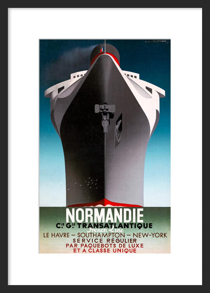 Normandie 1958 France Vintage Poster Print Retro Style Countryside Travel Art