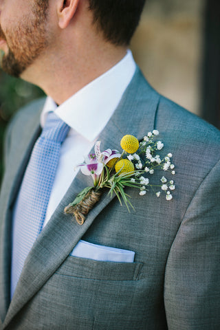 Tillandsia Air Plants incorporated into a Groom's Boutonniere
