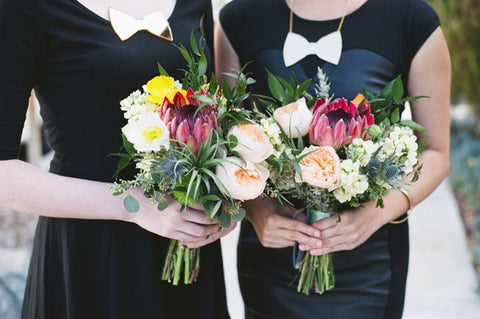 Tillandsia Air Plants as Bride's Maid Bouquets