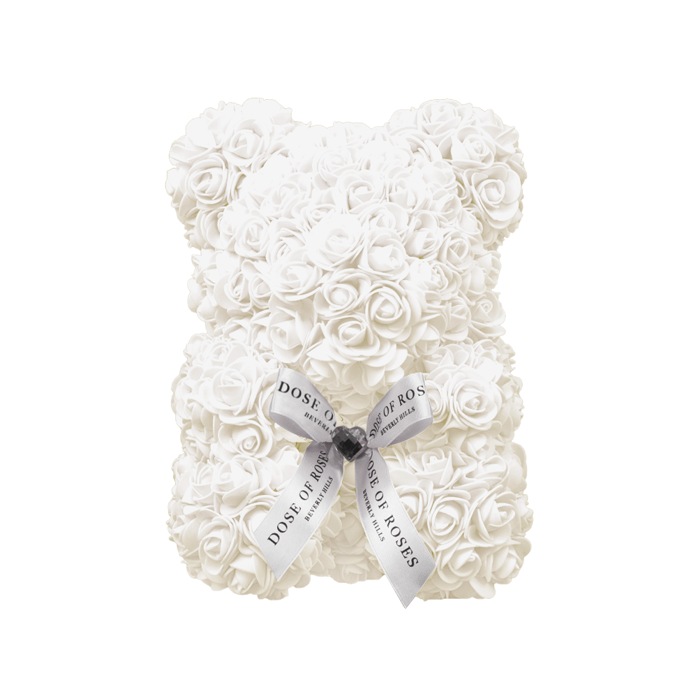 Small White Rose Bear