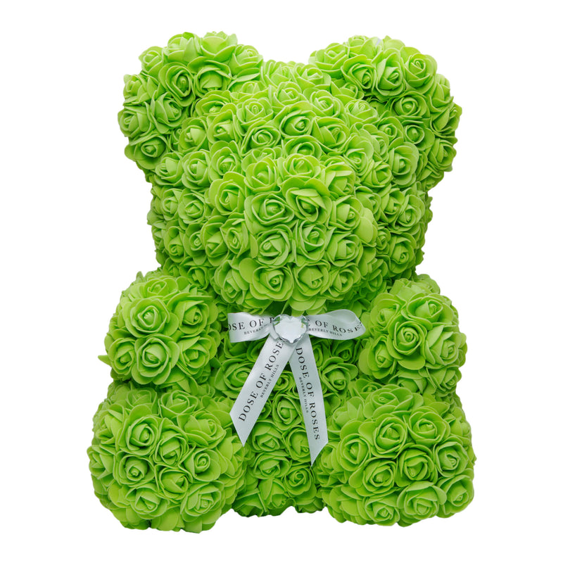 Lime Green Rose Bear