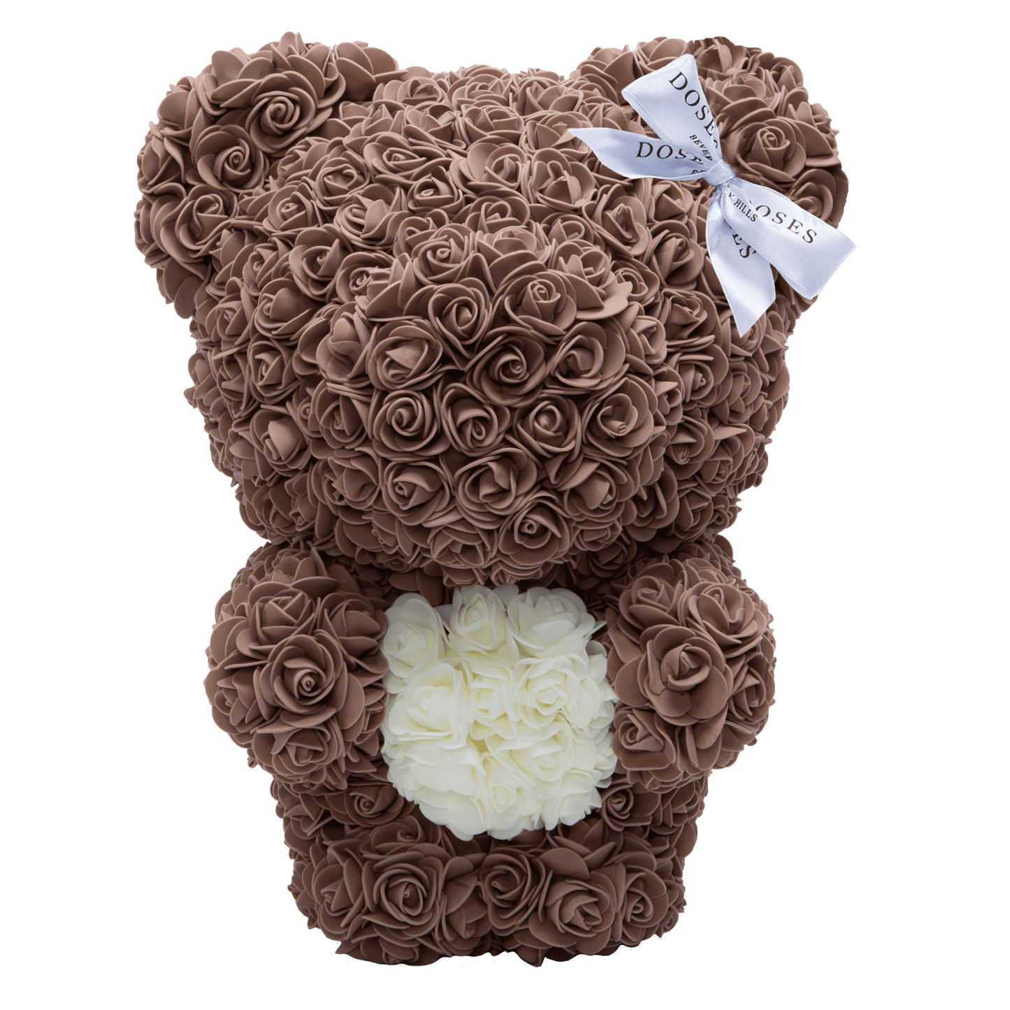 Brown Love Heart Standing Rose Bear