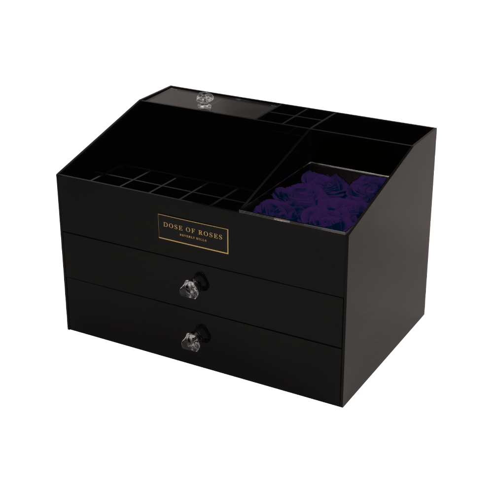 Deep Purple Rose Makeup Box
