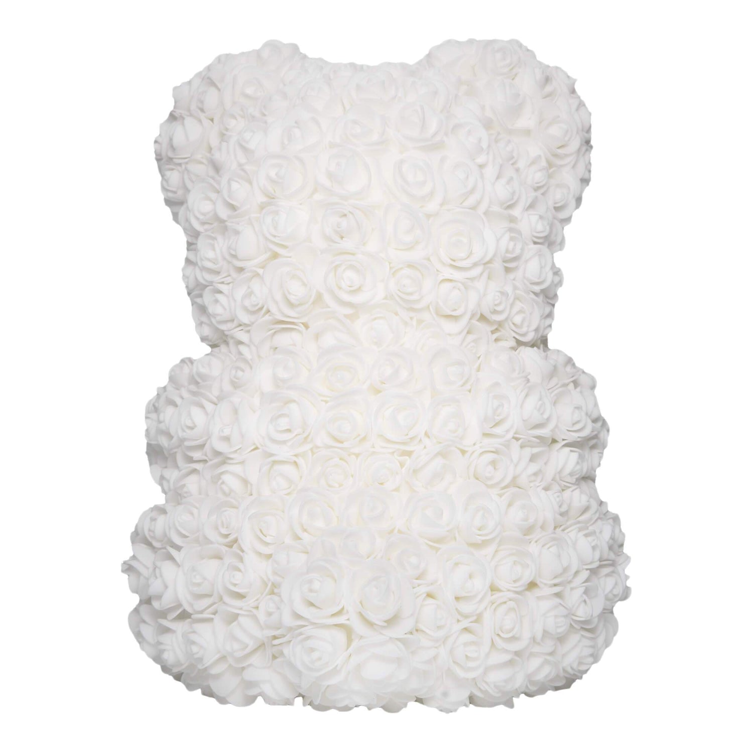 Medium White Rose Bear Back