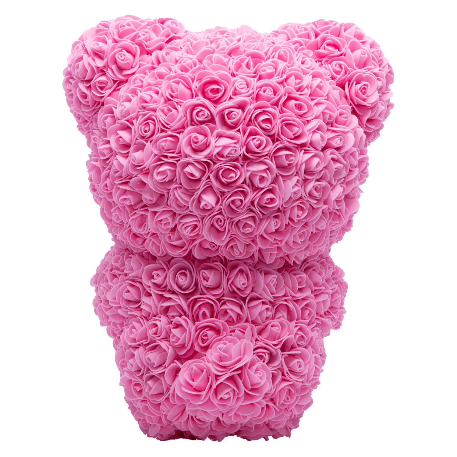 Pink Love Heart Standing Rose Bear Back