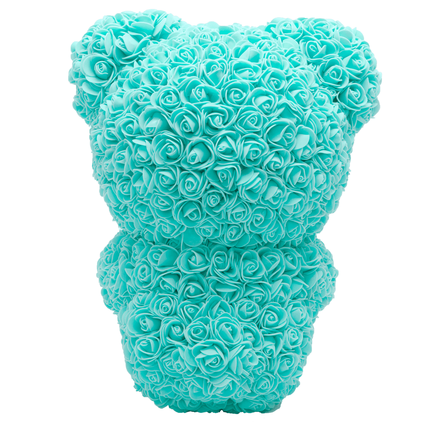 Tiffany Blue Love Heart Standing Rose Bear Back