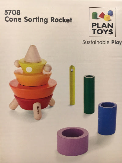 plan toys cone sorting rocket