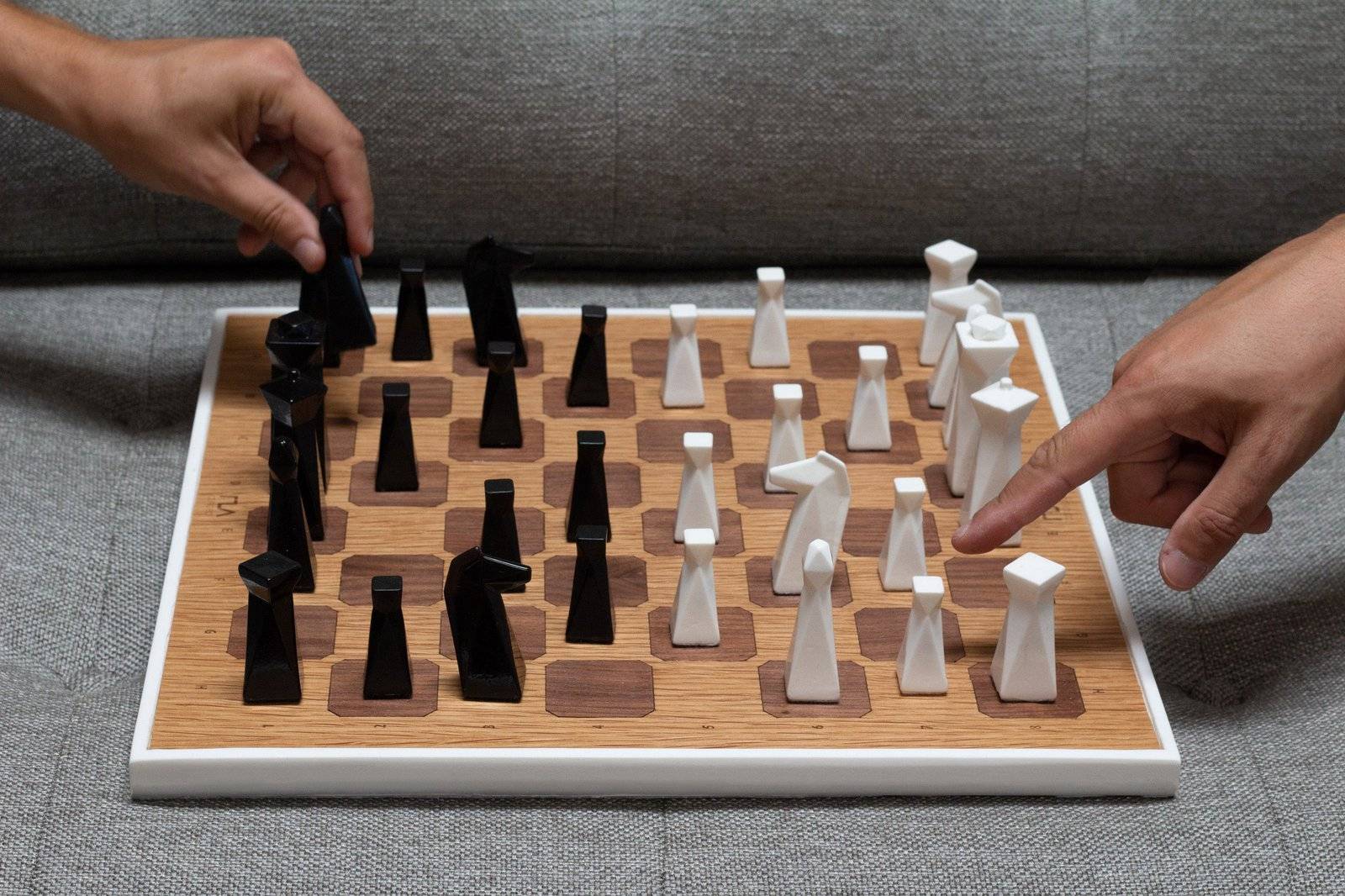African Palisander & Bird's Eye Maple Custom Contemporary II Chess Board