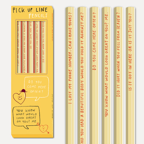 Pickup line pencils
