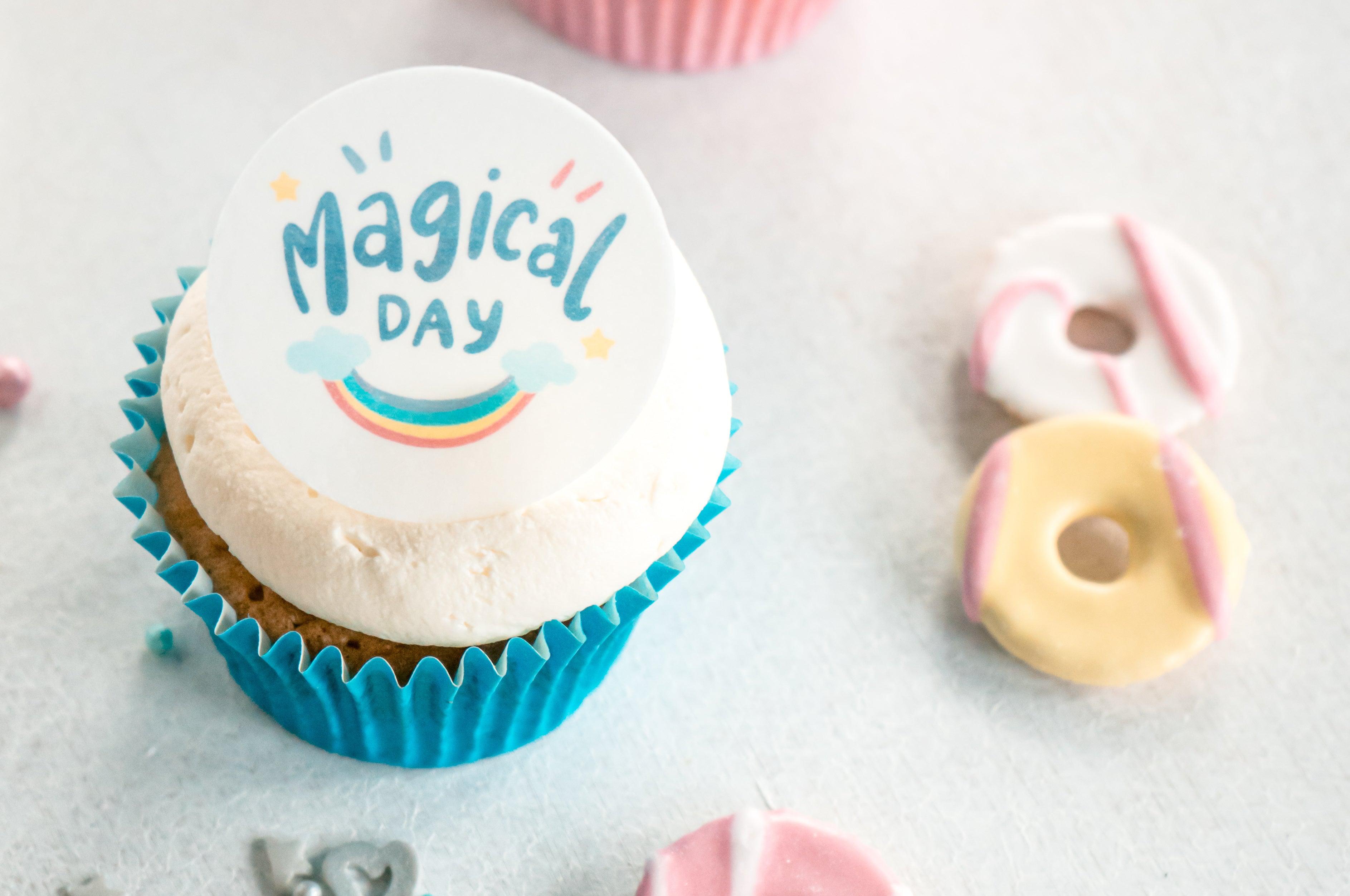 Brighten up your day self isolating at home with a personalised cupcake topper