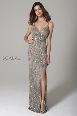 Silver gown dress