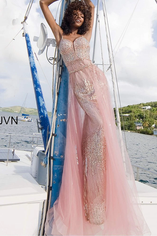 Pink shimmer gown