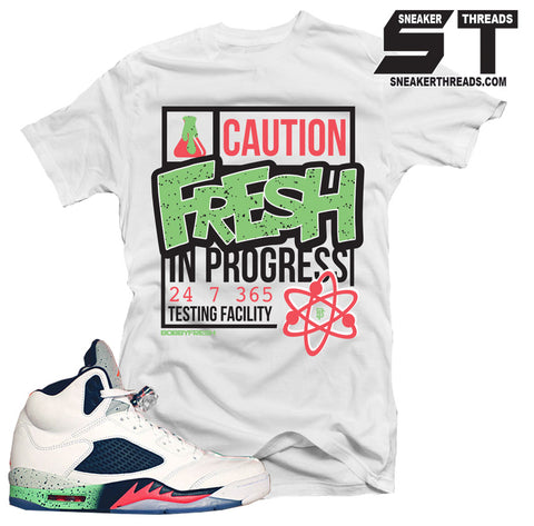 jordan 5 poison green shirt