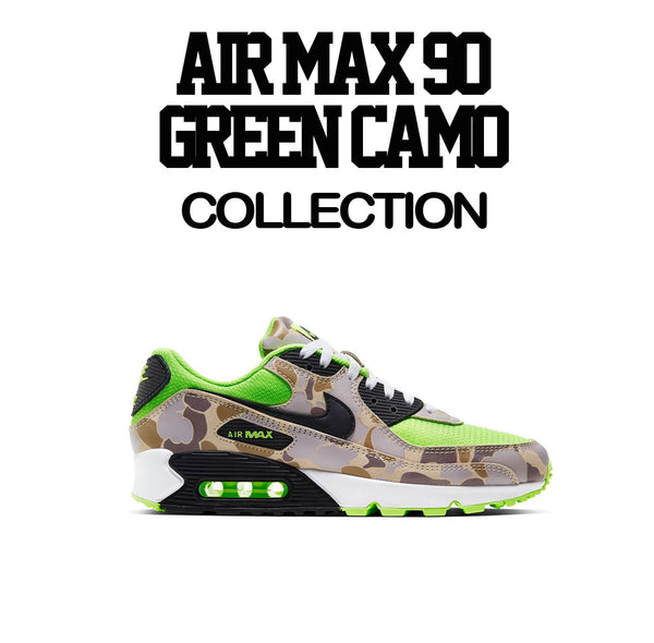 Green Camo Air Max 90 Sneaker Collection Matching With Guys Tee Collection