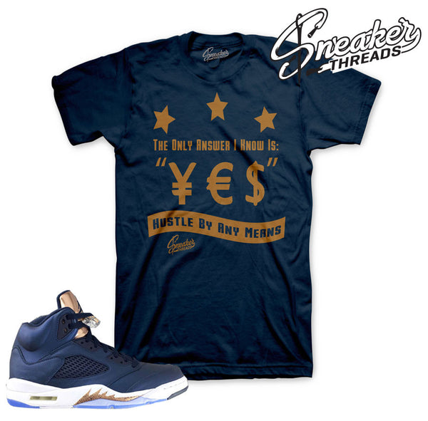 Shirts match Jordan 5 bronze obsidian 