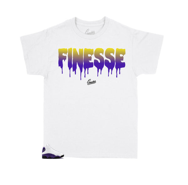 jordan 13 lakers shirt