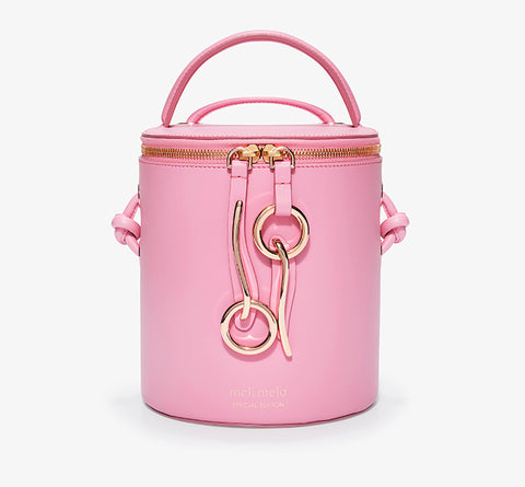 Olivia Palermo with Primrose Pink Severine Bucket Bag