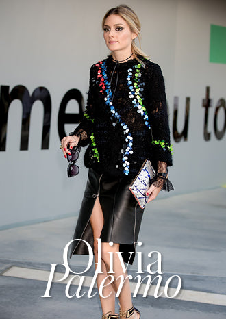 On the Go Clutch. Olivia Palermo at Milan Fashion Week