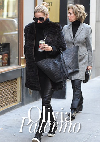 Luxurious & Textured Rosalia Bag Carried by Olivia Palermo