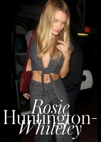 Rosie Huntington-Whiteley with a Thela Prep Burgundy Snake