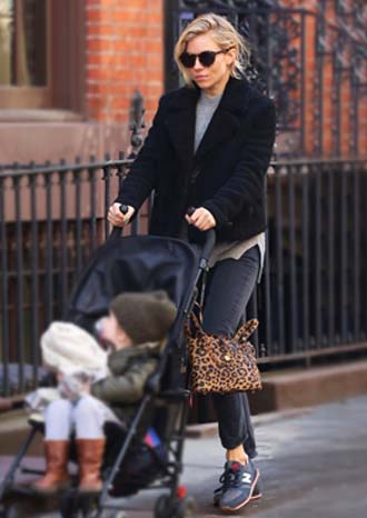 Sienna Miller wearing meli melo bag