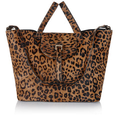 Lily Aldridge wearing meli melo leopard bag
