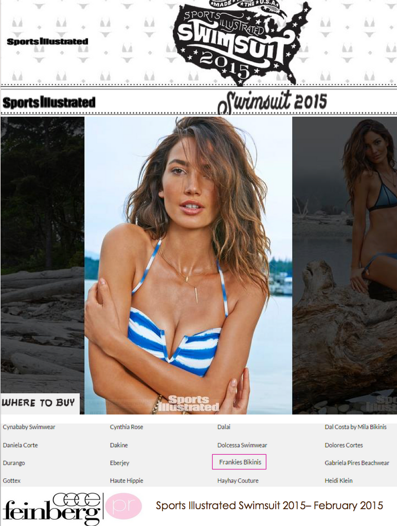 Sports Illustrated Swimsuit 2015 with Lily Aldridge wearing Frankie's Bikinis