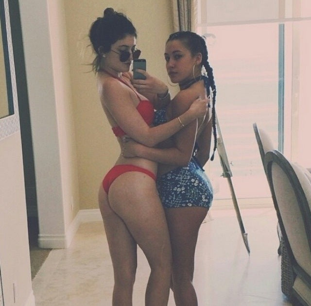 Kylie Jenner in the red Mary Jane Frankie’s Bikinis set