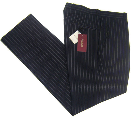 Relco Pinstripe Trousers - Black/White