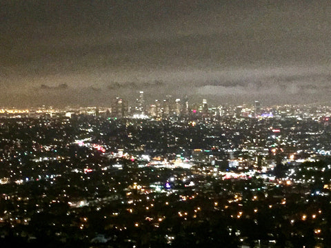 Los Angeles night scene Griffith Observatory