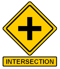 Intersection sign 十字路口
