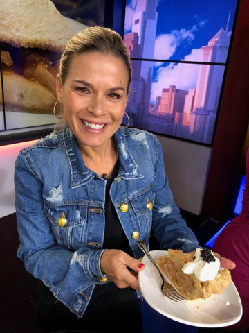 Cat Cora's Apple Pie Topped with Ice Cream and Caviar