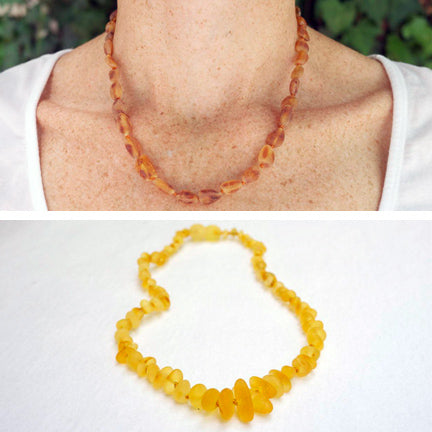 raw amber necklaces for adults and kids