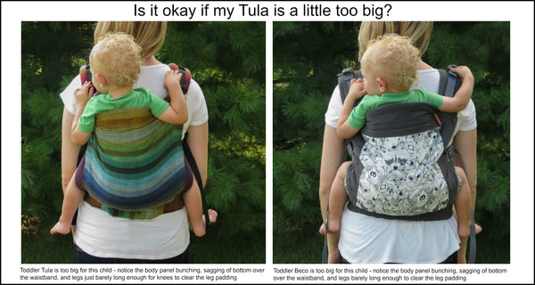 Is it ok if my Tula is a little too big photograph