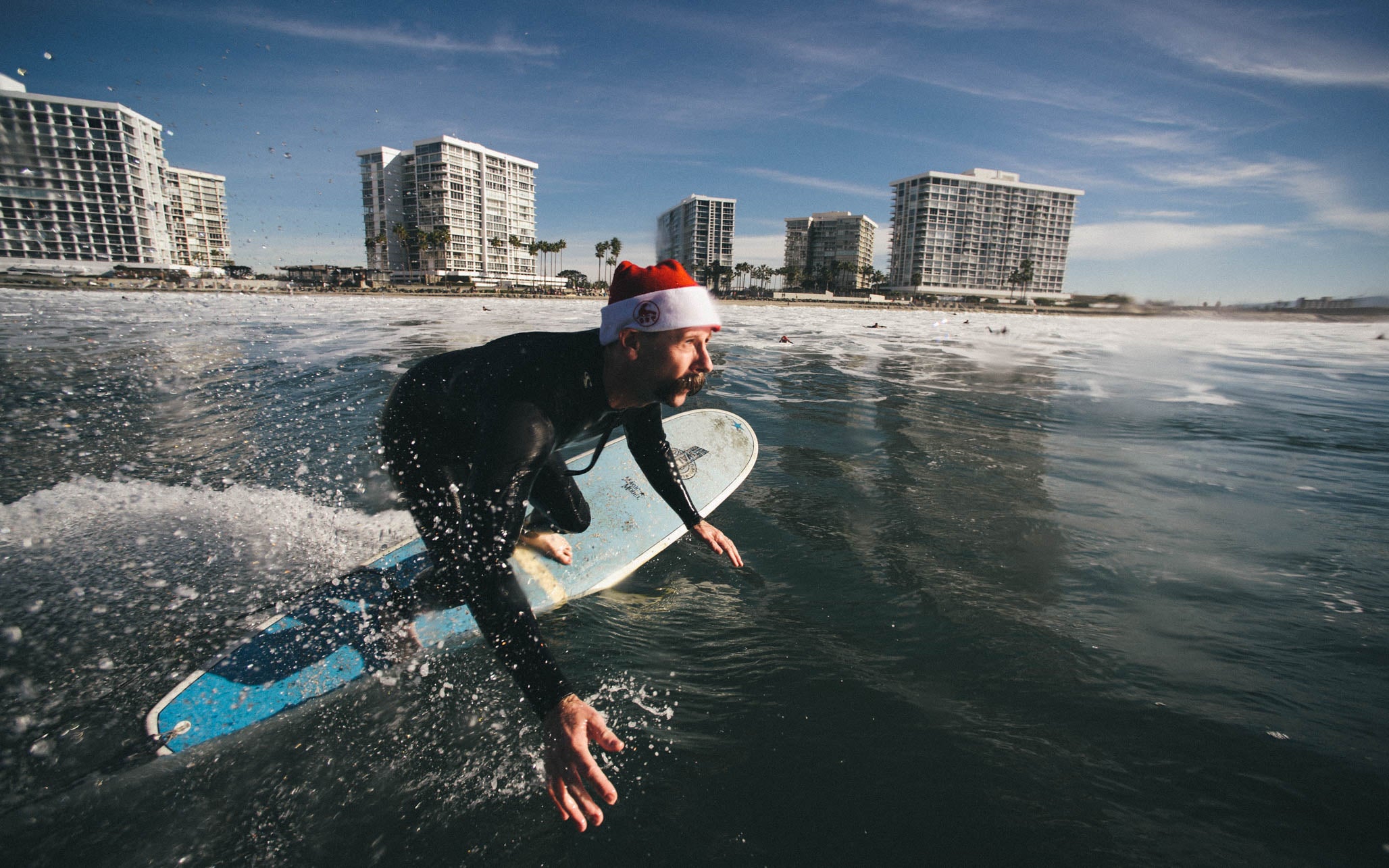 Santa Surf Off at Shipwrecks in Coronado California