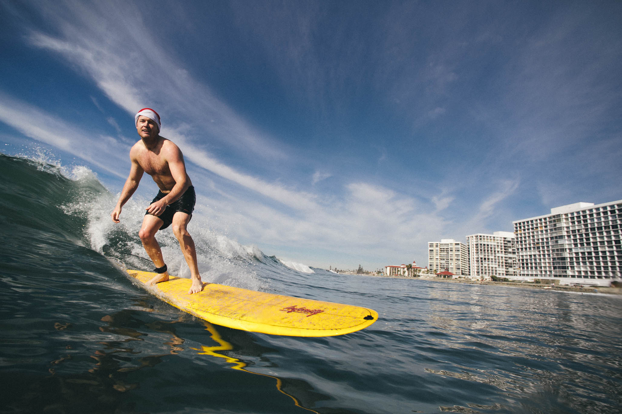 Santa Surf Off at Shipwrecks in Coronado California