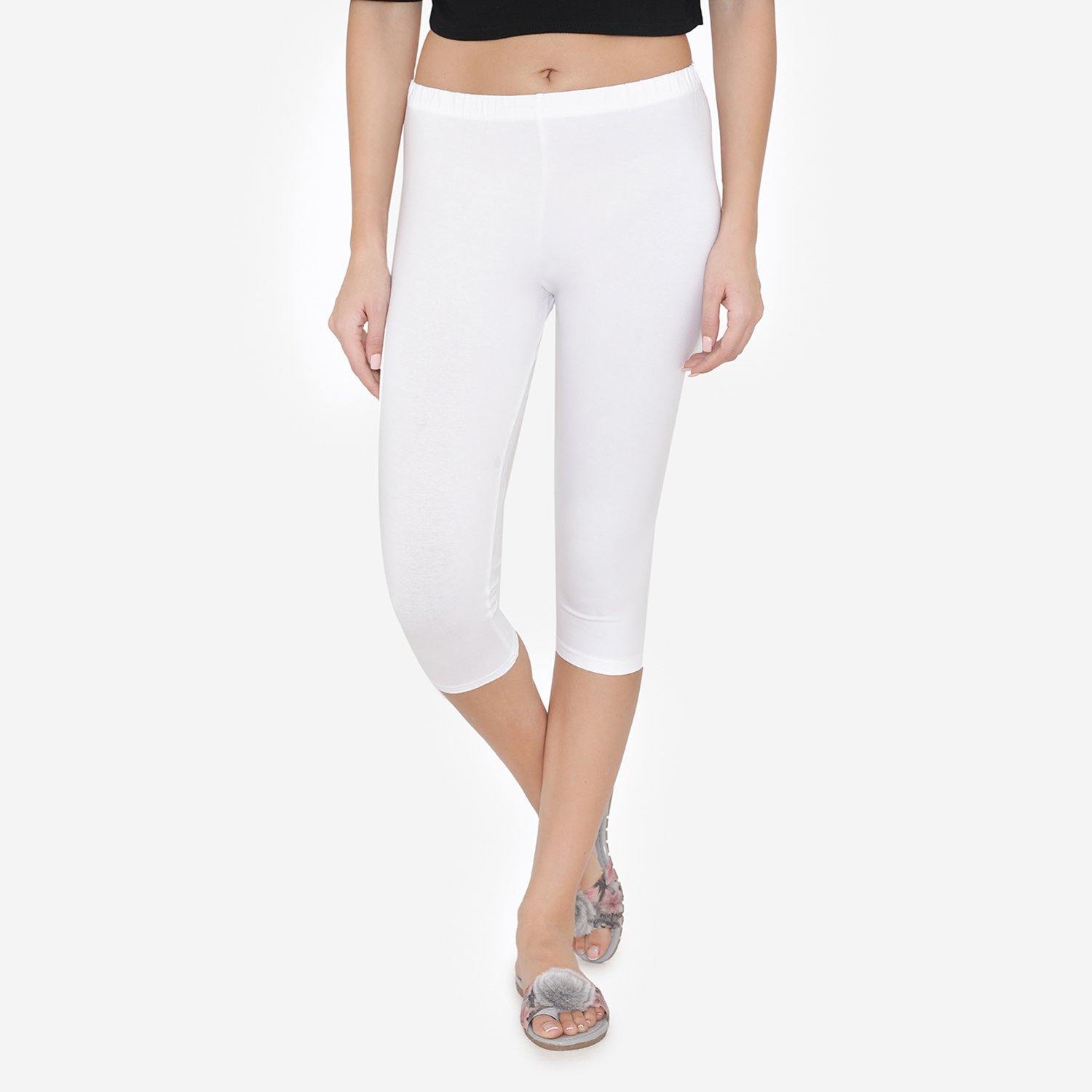 capri leggings off white