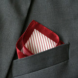Red pattern pocket square