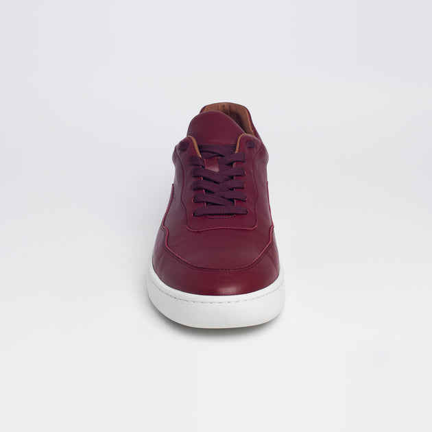 burgundy color sneakers