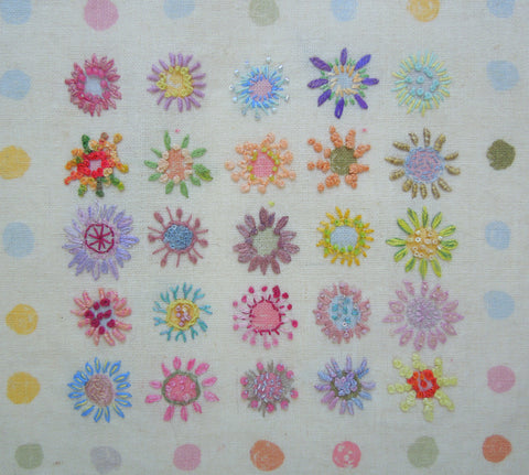 embroidered linen cotton fabric