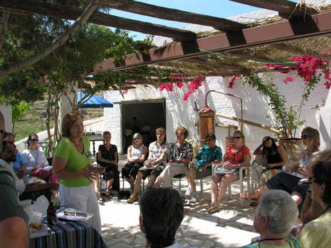 Dorene Petersen teaches on Syros