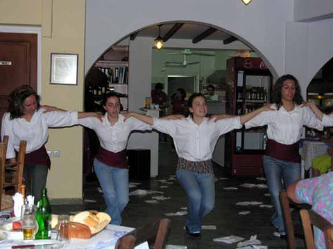 Dancers at a Greek restaurant on Syros Island