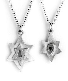 Mother Daughter Star of David Necklaces