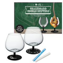 Chalkboard Cognac Snifter Glasses