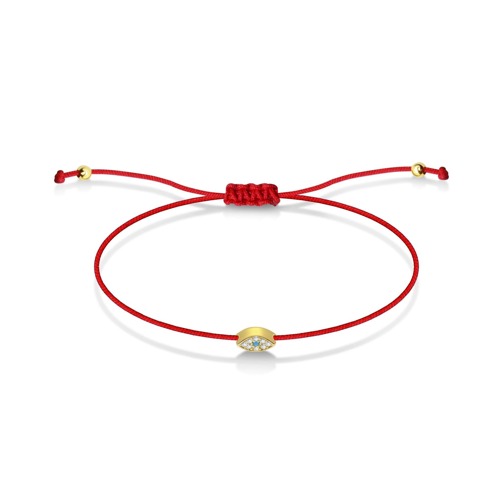 Braided Diamond Friendship Bracelet -Red String – Vivien Frank Designs