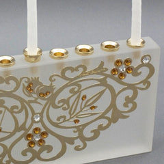 Anat Mayer 7-Species Crystal Menorahs