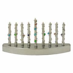 Multi-Color Beaded Menorah