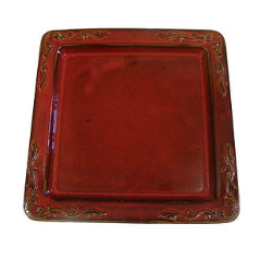 Red Ceramic Matzah Tray by Dani Goren - ModernTribe