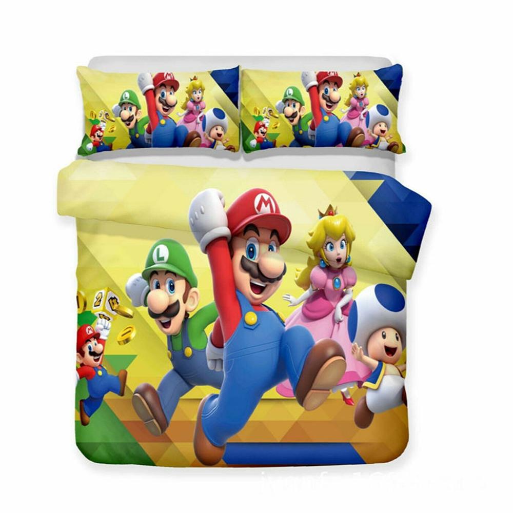 Mario Painted 3d Bedding Set Queen Fashion Artistic Duvet Cover